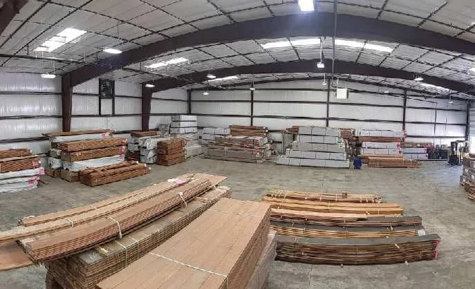 Memphis, TN warehouse — Apitong and Angelim Pedra inventory