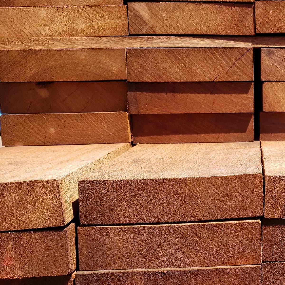 Brazilian Apitong, Angelim Pedra 2x6 Full Sawn  Std + Btr RGH KD