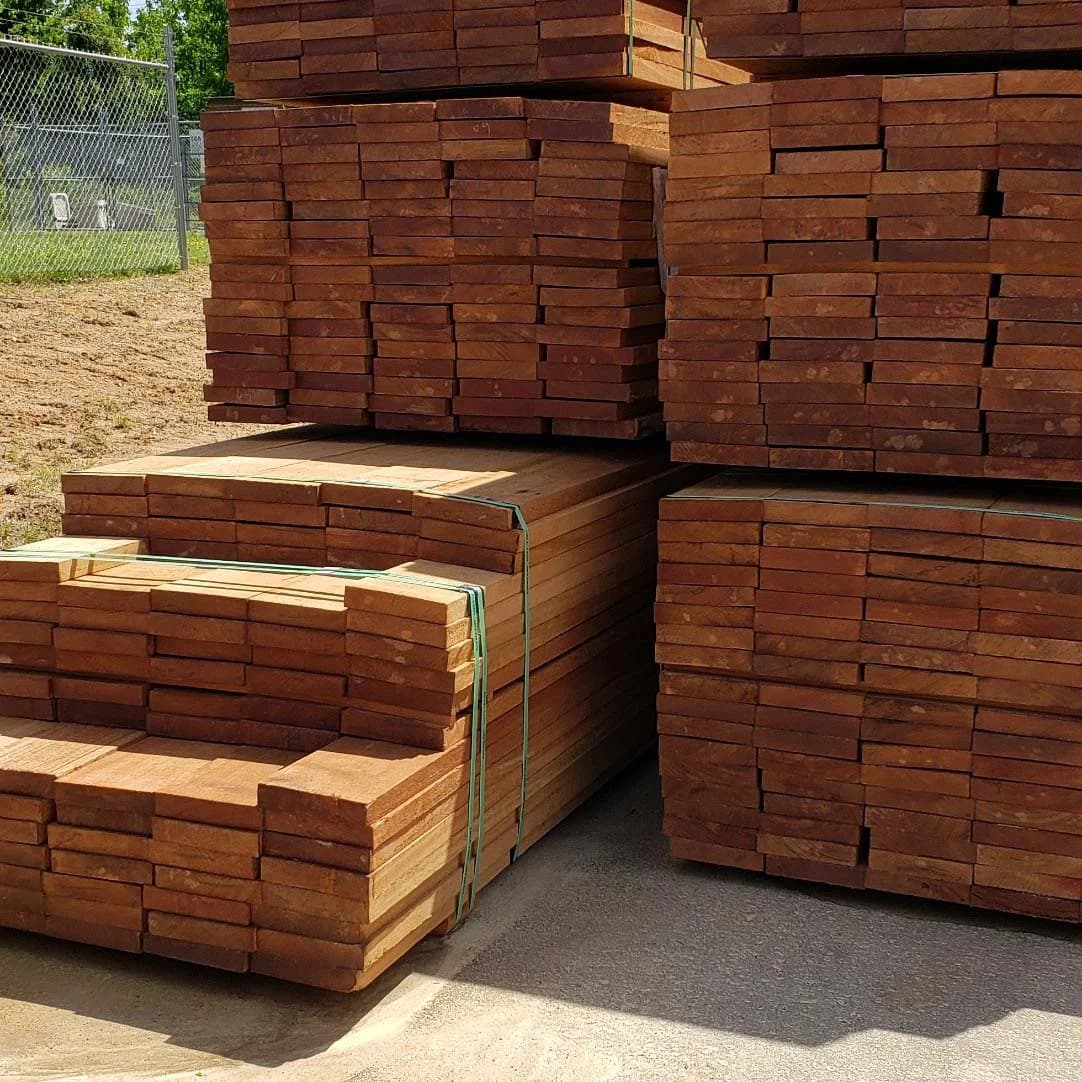 Brazilian Apitong, Angelim Pedra 6/4 x 8 Full Sawn Std + Btr RGH