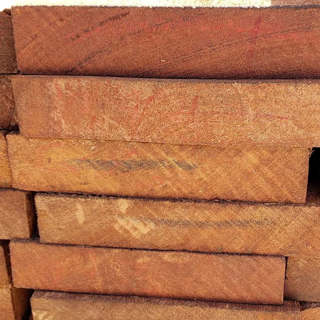 Brazilian Apitong, Angelim Pedra 6/4 x 8 (Net 1-1/2" x 7-1/2") Skip Dressed Std + Btr S4S Square Edge KD