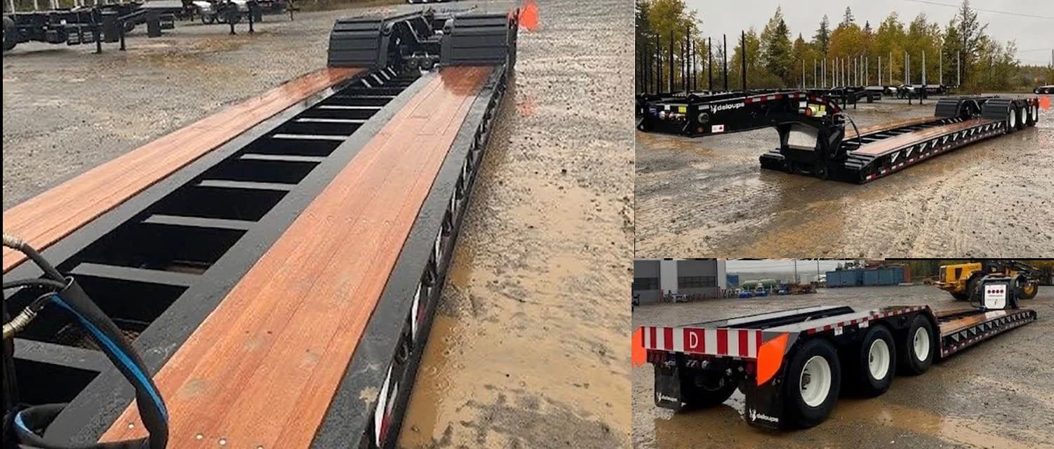 Apitong 2x8 Rough Sawn on 55 ton Low Boy Trailer