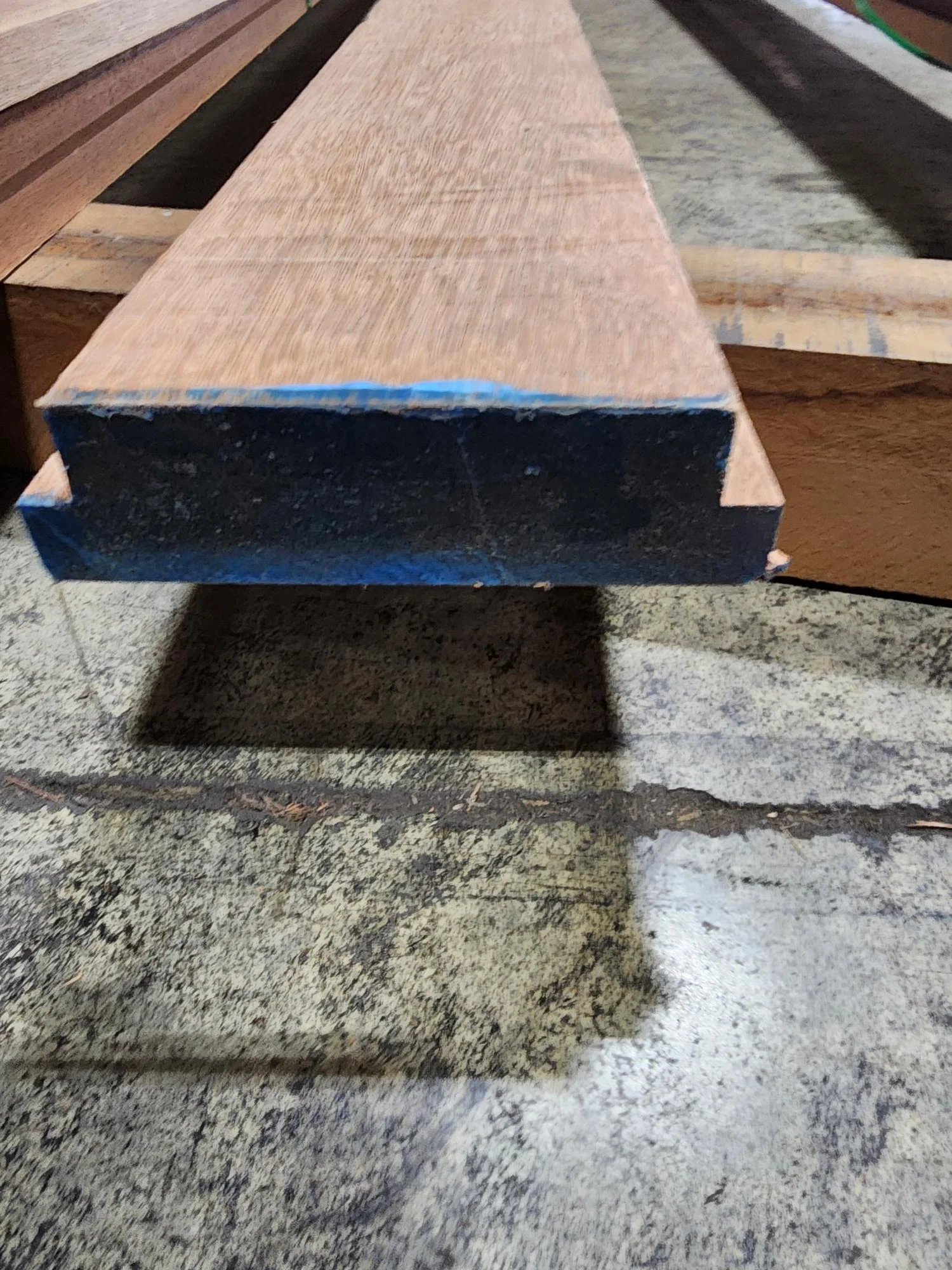 Apitong, Keruing 1-3/8" x 4-3/4" (4" Face)  Std + Btr T-Board KD