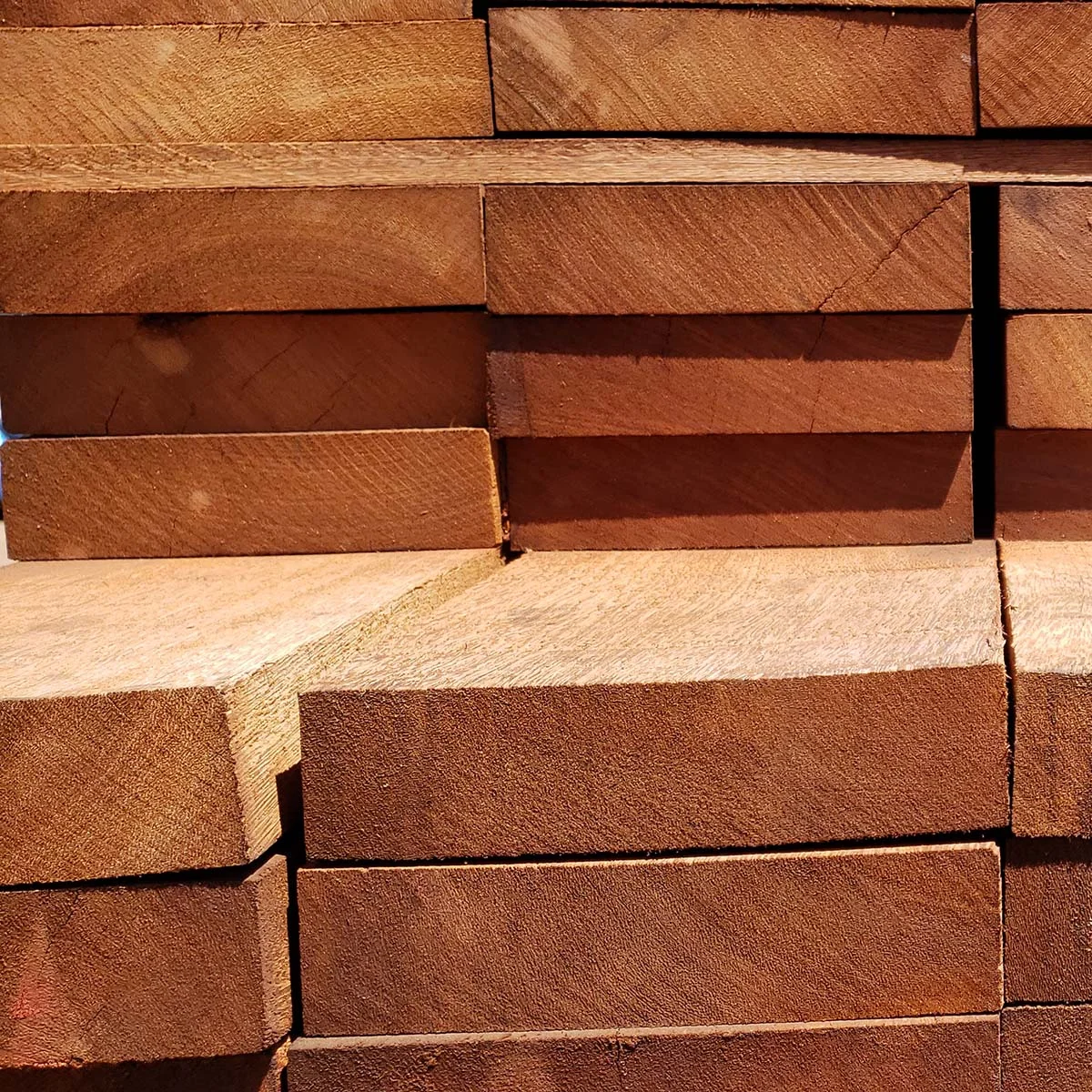 Brazilian Apitong, Angelim Pedra 2x6 Full Sawn  Std + Btr RGH KD