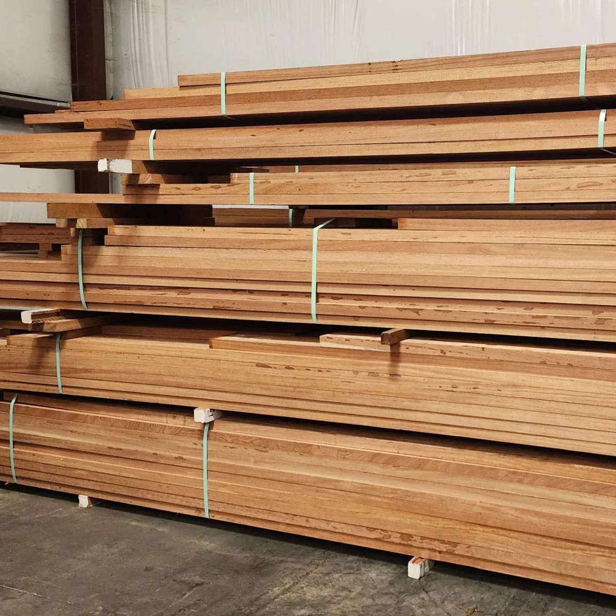Brazilian Apitong, Angelim Pedra 2x8 (Net 1-7/8 x 7-1/2) Skip Dressed Std + Btr S4S Square Edge KD