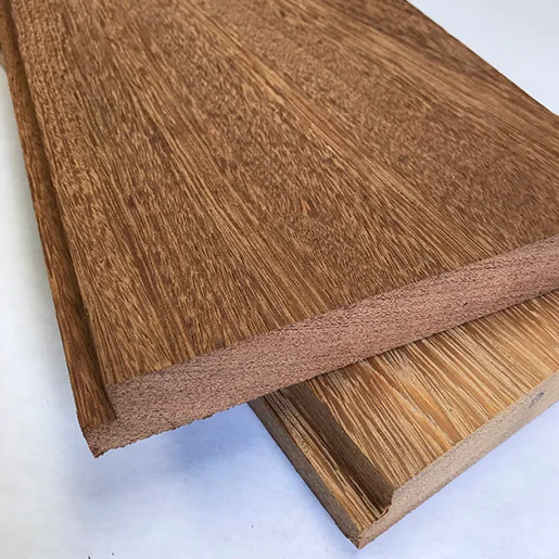 Brazilian Apitong, Angelim Pedra 1-1/8" x 5-3/8" (5" face) Std + Btr Shiplap Flooring