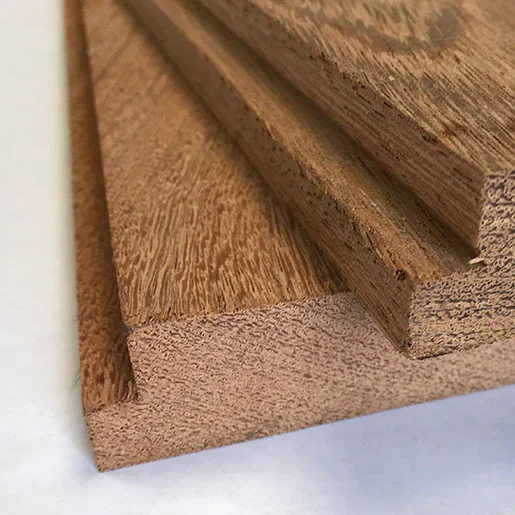 Brazilian Apitong, Angelim Pedra 1-5/16" x 7-3/8" (7" face) First Clear Shiplap Flooring