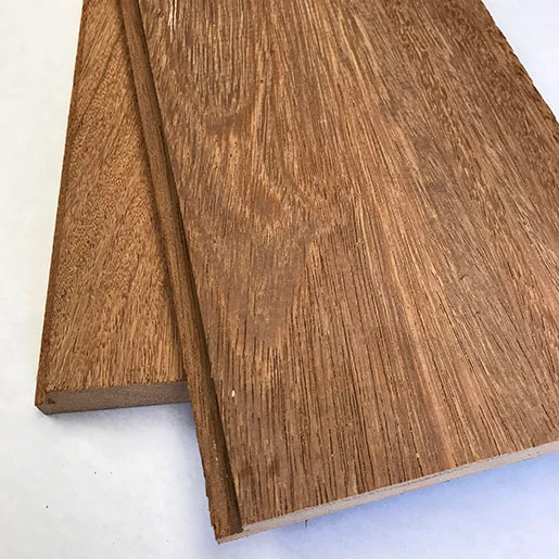 Brazilian Apitong, Angelim Pedra 1-1/8" x 5-3/8" (5" face) Std + Btr Shiplap Flooring