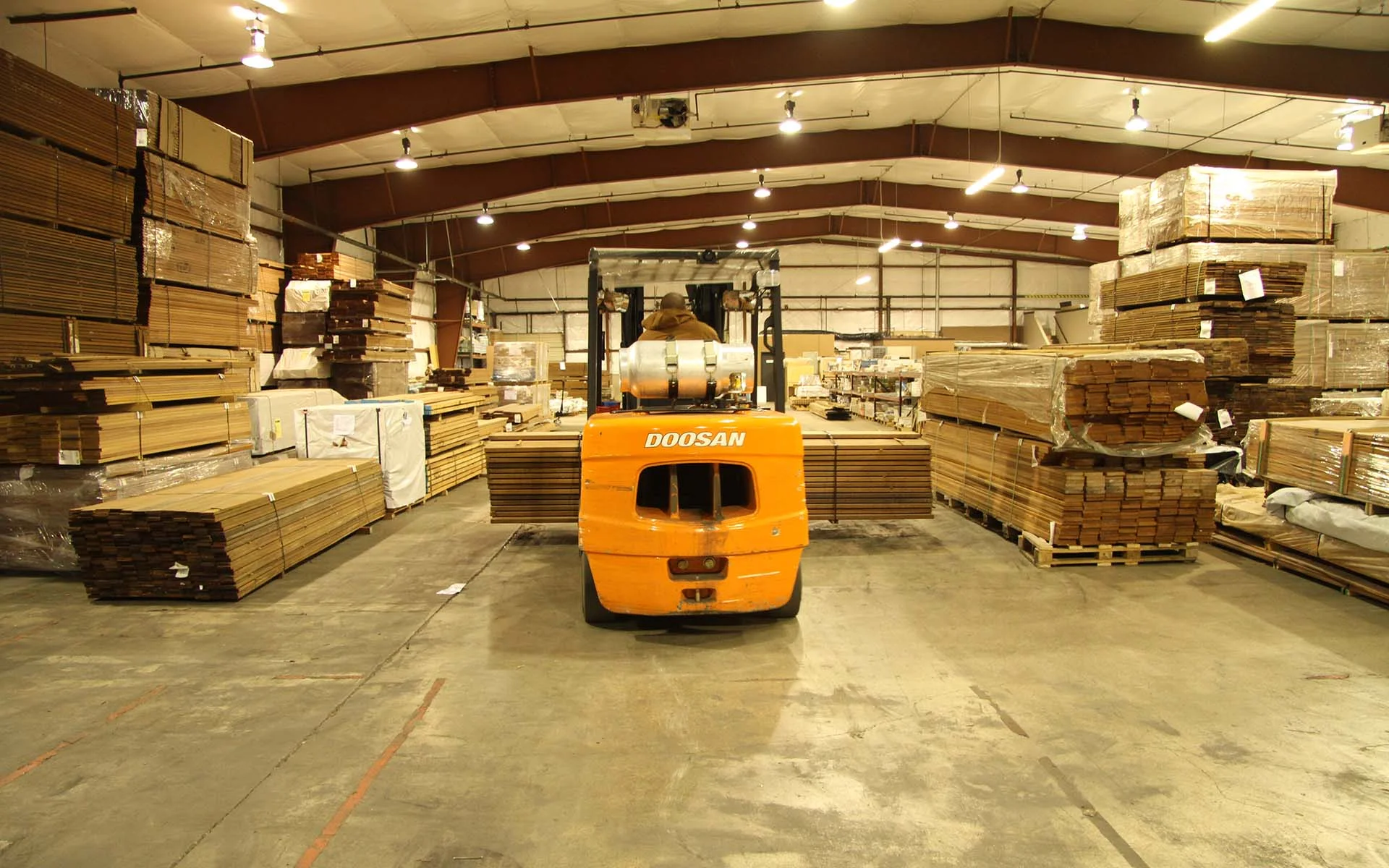 Forest Grove warehouse — apitong trailer decking units