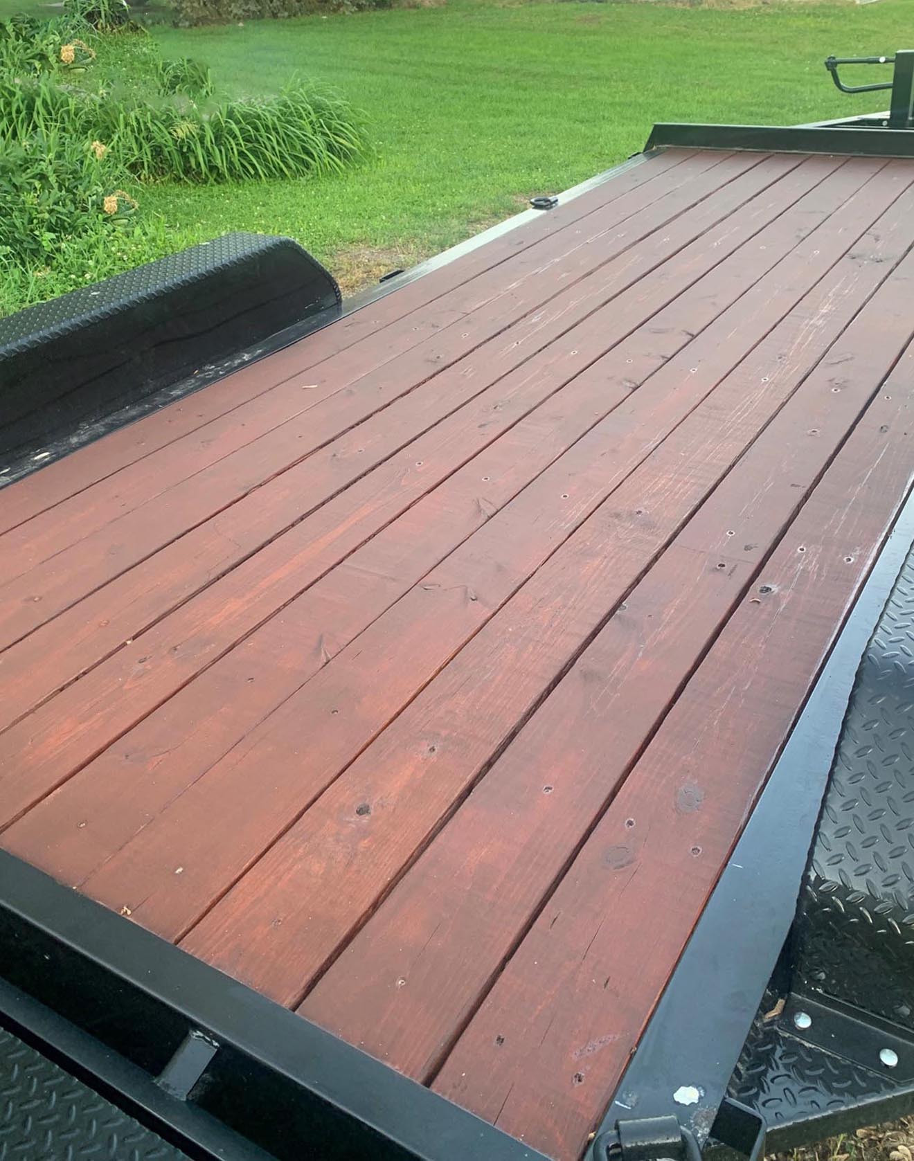 APITONG OIL Applied to the deck on a 20 ft equipment trailer