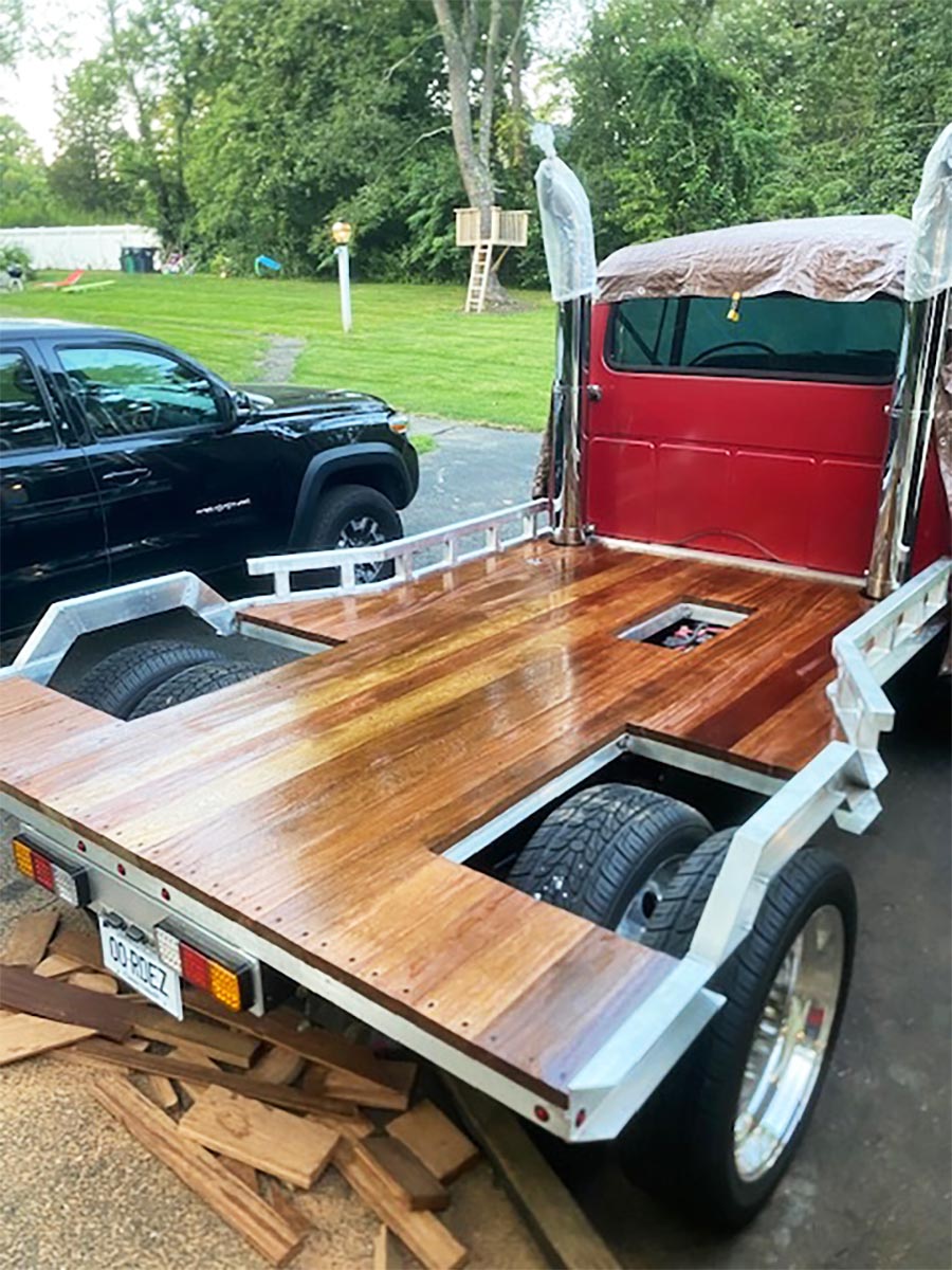 Custom Truck Floor with Angelim Pedra Flooring and Screws