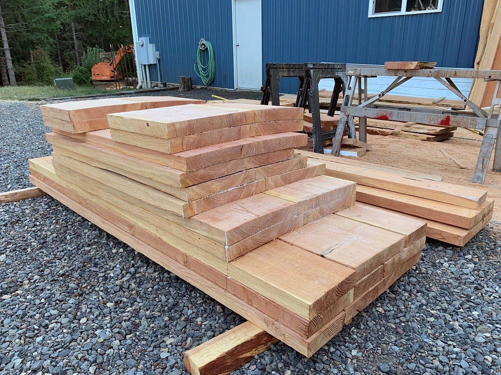 Douglas Fir boards custom milled for trailer floor