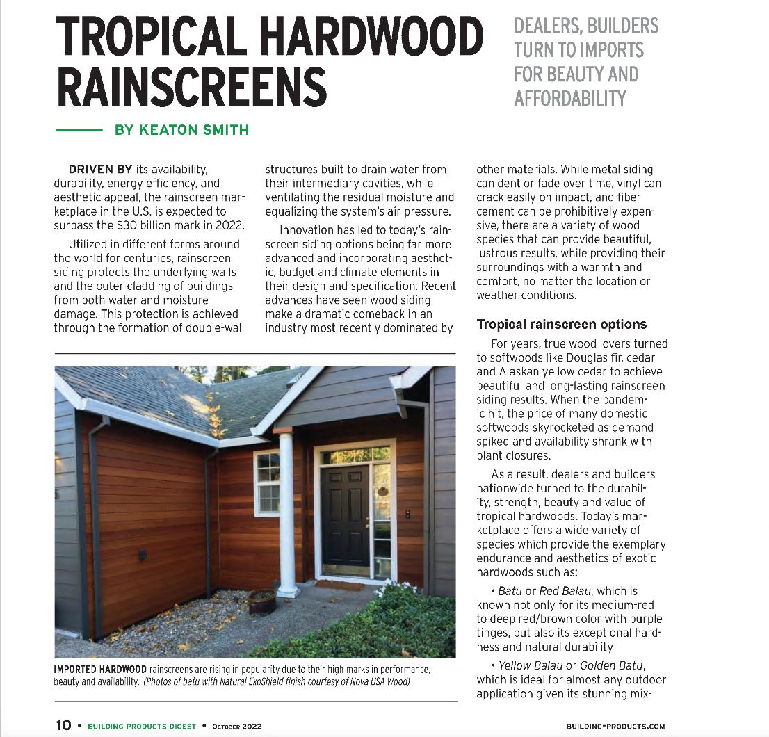 Article Image for Tropical Hardwood Rainscreens